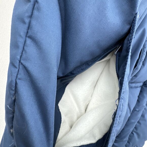 VTG St Johns Bay Mens Down Puffer Vest Size Large Blue Quilted Down Insulated - Picture 5 of 16